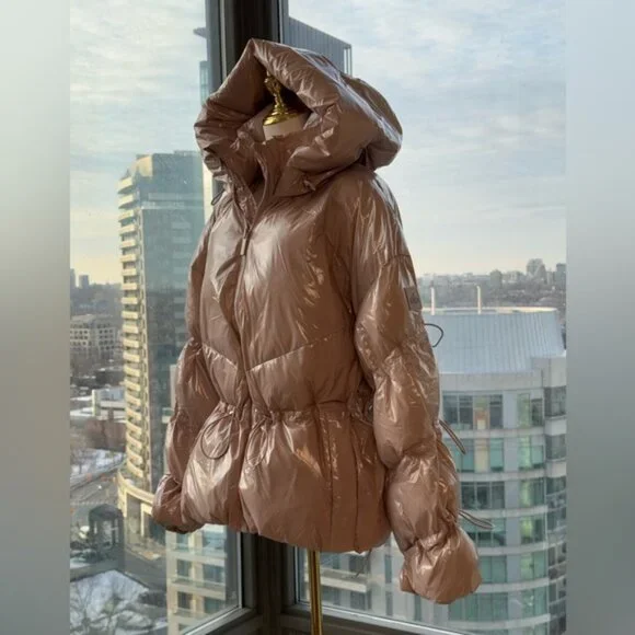 🆕 ALO YOGA 🧿 NWOT Stunner Puffer Jacket, Dusty Rose - Sz L / US 12 - 14 - Picture 9 of 15